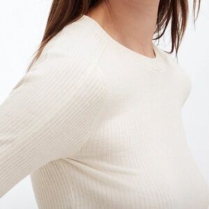 Like New Madewell Army Green Ribbed L/S Shirt #NT761- Medium (6-8)